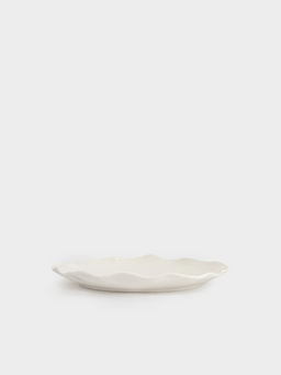 Тарелка обеденная, 26 см, фарфор P, белая, Волнистый край, White ocean - Anna lafarg фото 4