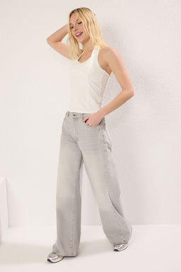 Trendyolmilla Siyah Boyundan Baglamal? Fitted/Vucuda Oturan Orme Bluz TWOSS25BZ00019 фото 2