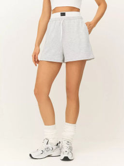 Шорты с высокой посадкой и двойным поясом с регулирующим шнуром - NEVERLATE фото 5