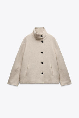 ZW COLLECTION SHORT WOOL BLEND COAT - Zara фото 6