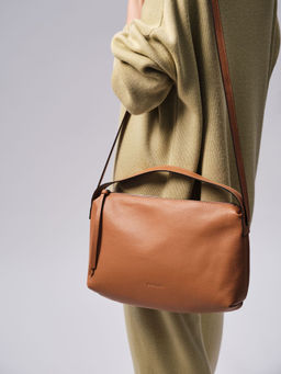 Сумка кожаная Deboro 30963 коричневый лист