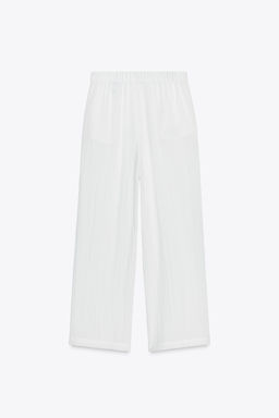 RUSTIC WIDE-LEG TROUSERS - Zara фото 13
