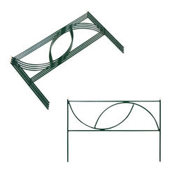 Ограждение декоративное, 45×335 см, 5 секций, металл, «Долька»