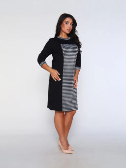 Платье женское, цвет черный белый