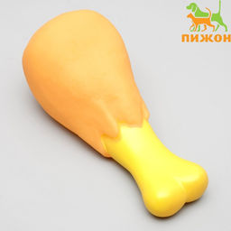 Игрушка пищащая Куриная голень гриль для собак, 12,5 см, микс цветов