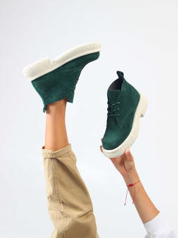 Ботинки EDART 308.агата w. зеленый замша/байка - Ed'art фото 10