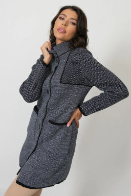 ЗЛАТА Кардиган С 2064/джинсовый микс