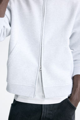 Chaqueta sudadera boxy con cremallera Loose Fit - H&m фото 9