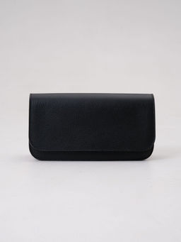 Сумка кожаная багет Deboro 30138 черный