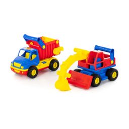 КонсТрак, автомобиль-самосвал + КонсТрак, экскаватор колёсный (в коробке) - Полесье фото 2