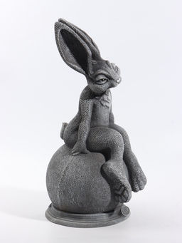 Фигура «Зайка Адель», 46.5×24×20 см, серая