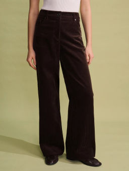 Хлопковые брюки с контрастным отворотом / Zarina фото 2