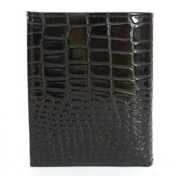Портмоне женское Croco-ПР-904 натуральная кожа 3 отд, 3 карм, черный крок/черный флотер (200/40) 232831  фото 2