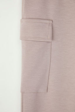 Camel K?z Cocuk Kargo Cepli Flare Viskon Basic Orme Pantolon TKDSS25PL00008 - Trendyolmilla фото 2