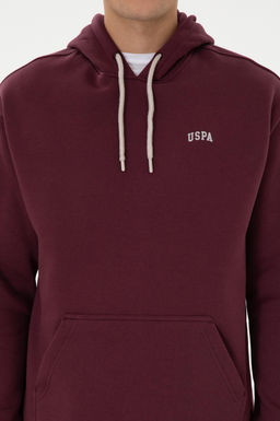 Erkek Oversize Fit Kap__onlu _ardonlu Bordo Basic Sweatshirt - U.s. polo assn фото 6
