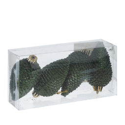 Набор из 4шт Украшение новогоднее "Шишка", L17 W8,5 H5 см