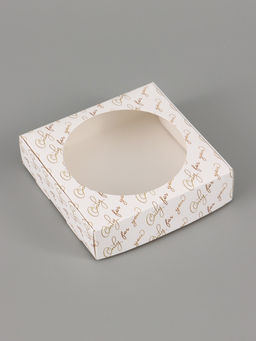 Цена за 5 шт. Коробка подарочная самосборная с окном Only for you, 11.5×11.5×3 см