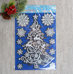 Наклейка новогодняя 48х24 Новый год / 610-288 /уп 12/300/ (Дед Мороз ) - Галеонтрейд фото 5