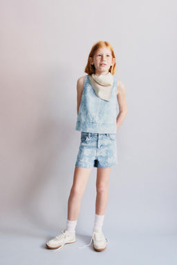 CICEKLI DENIM BERMUDA SORT - Zara фото 4