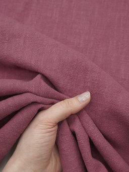 Крапива Рами (Ramie) цв.Винтажный лилово-бордовый, ш.1.40м, крапива-100%, 240гр/м.кв