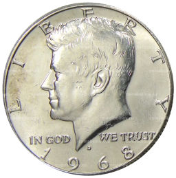 1/2 доллара (50 центов) 1968 года D США