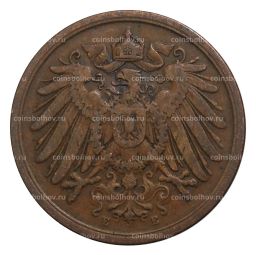 2 пфеннига 1908 года Е Германия