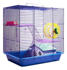 Клетка д/джунгариков ВАКА Крепыш-3 с домиком, миской и колесом, 300*220*320см