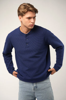 Мужской лонгслив на пуговицах Happyfox