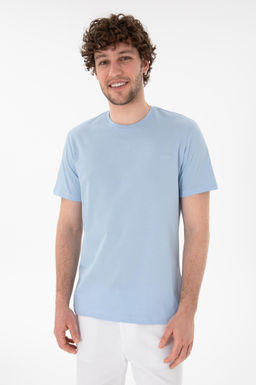 Erkek Regular Fit Bisiklet Yaka A__k Mavi Basic Ti__rt Sepette S_rpriz _ndirim - U.s. polo assn фото 2