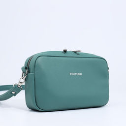 Сумка женская через плечо TEXTURA, маленький размер, цвет голубой  фото 4