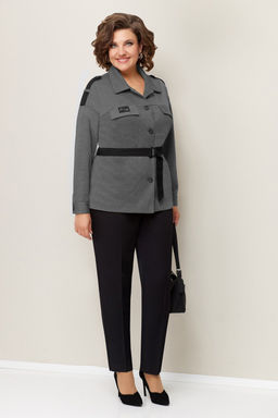 Брючный белорусский костюм осенний больших размеров - Almond фото 2