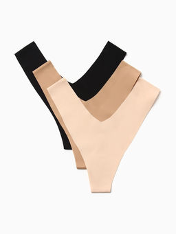 Трусы бесшовные бразильяно KAFTAN, набор 3 шт., размер 48-50