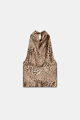 TOP HALTER SATINADO / Leopardo - Zara фото 8