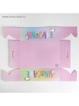 Цена за 5 шт. Коробка для капкейка, кондитерская упаковка, 6 ячеек, Unicake, 23×16×7.5 см