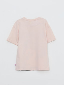 Bisiklet Yaka Minnie Mouse Bask?l? K?sa Kollu K?z ?ocuk Ti??rt - Waikiki фото 2