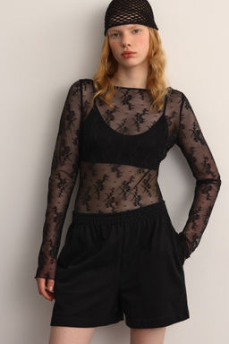 Боди из кружева с вырезом лодочка - Mollis фото 3