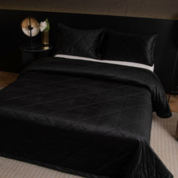 Велюровое покрывало в клетку и одна наволочка OVL047 160*220 50-70 1 шт