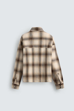 TEXTURED CHECK SHIRT - Zara фото 14