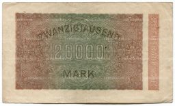 Банкнота 20000 марок 1923 года Германия