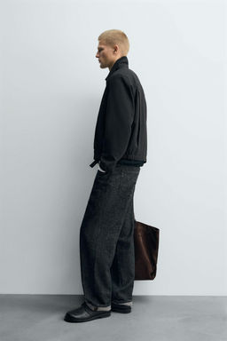 RELAXED FIT HERRINGBONE JACKET - Zara фото 4
