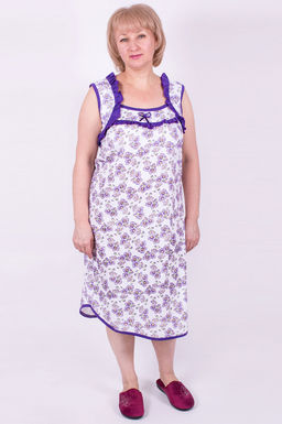 Арт. 6145 Ночная сорочка без рукав Цвет:ассорти - Калинка фото 3