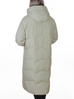 8883 LT. GREEN Пальто зимнее женское (150 гр. холлофайбер)