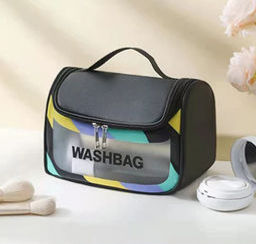 Дорожная прозрачная сумка WASH BAG 23*19см (3155) Черная - Мой органайзер фото 4