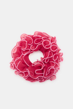 CONTRAST CHIFFON MAXI SCRUNCHIE - Zara фото 3