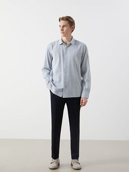 Regular Fit Uzun Kollu ?izgili Erkek G?mlek