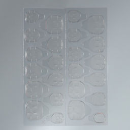 Накладные ногти для взрослых Черно-белый френч, 24 шт., клеевые пластины, форма балерина, глянцевые - Beauty fox фото 6