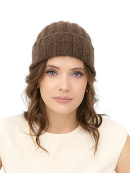 Шапка из шерсти 0179С коричневая