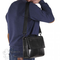 Портфель мужской кожаный 02213Z black Zinimsk в Новосибирске - S-style фото 2