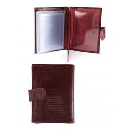 Обложка для авто+паспорт-Croco-ВП-1031 (с хляст, 5 внут карм) натуральная кожа бордо игуана (78) 265084