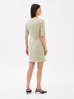 Платье женское коричневое с паттерном лапка кофейная лапка 152548 - Mark formelle фото 3